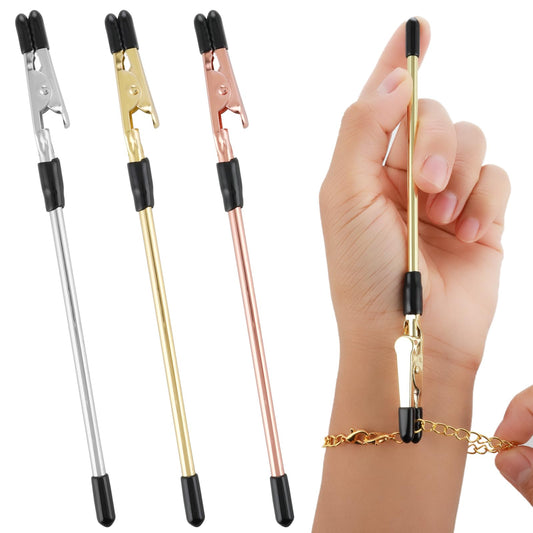 Amaxiu 3pcs Bracelet Helper Tool - Fastener Jewelry Helper Tool, Quick Release Hand Bracelet Helpers Jewelry Assistance Tool for Bracelet Necklace Watch Clasp Ties Zippers(Silver, Gold, Rose Gold)