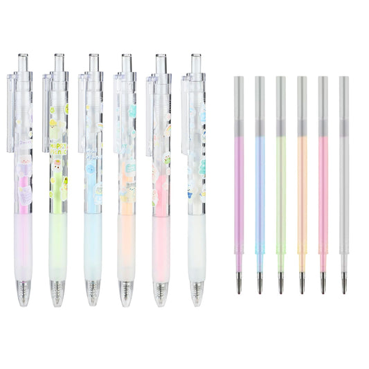 Bewudy 6 Pcs Quick Dry Glue Pen, Adhesive Fine Point Glue Pens with 6 Pcs Replacement Refill, Liquid Glue Sticks for Kids Card Making Scrapbooking Papercrafts Handmade Crafting Dot Glue