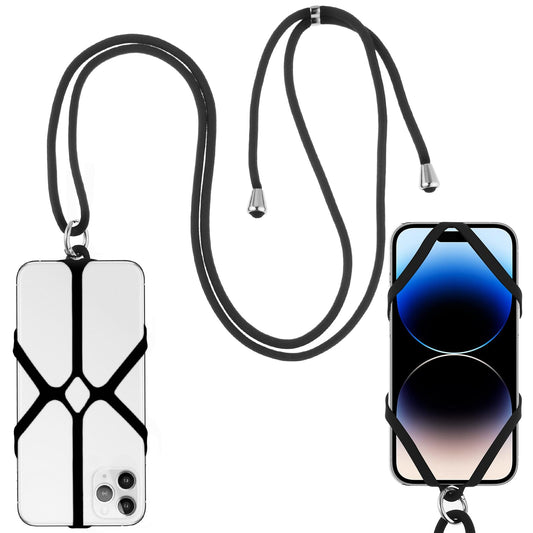 Giantree Phone Lanyard, 160cm Universal Mobile Phone Lanyards for the Neck Mobile Phone Neck Strap Silicone Mobile Phone Chain for Hanging Mobile Phone Strap Loop Mobile Phone Cord Phone Cord