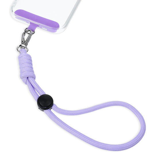 HJZHII Mobile Phone Chain Short, Universal Mobile Phone Chain, Adjustable Hand Strap, Mobile Phone Chain, Mobile Phone Strap, Adjustable for Wrist Most Phones, Anti-Loss with Ultra Thin Patch (Purple)