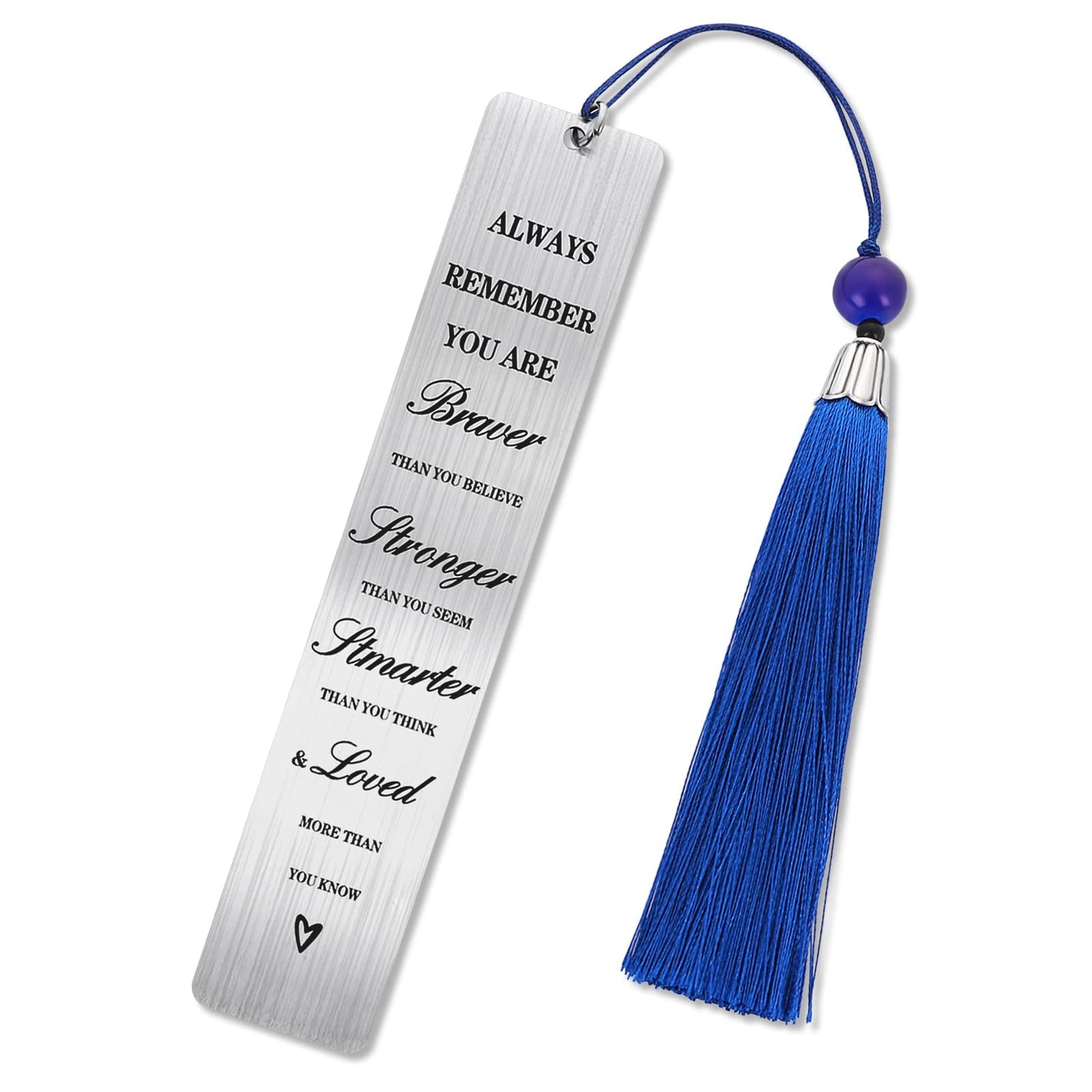 cobee Inspirational Bookmarks with Tassel, Metal Ruler Motivational Bookmark Book Page Markers Inspirational Graduation Gifts Book Lovers Gifts for Women Men Birthday