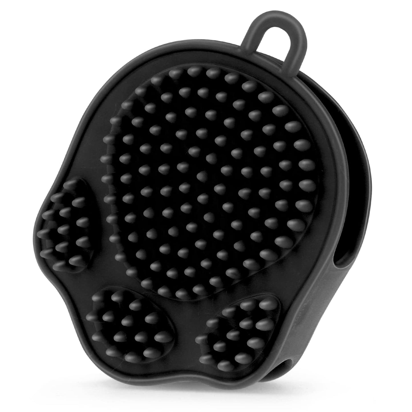 Cobee Dog Cat Bath Brush, Rubber Pet Grooming Brush 2 in 1 Puppy Massage Brush Soft Hair Fur Grooming Cleaning Brush for Long Short Hair Pet(Black)