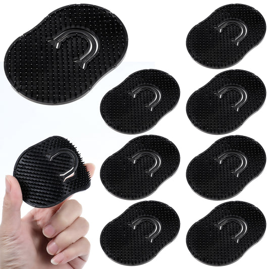 AOZUO 8pcs Pocket Combs for Men, Portable Palm Combs Soft Pocket Brush Hand Comb Plastic Finger Brush for Scalp Massage Shampoo Beard Grooming
