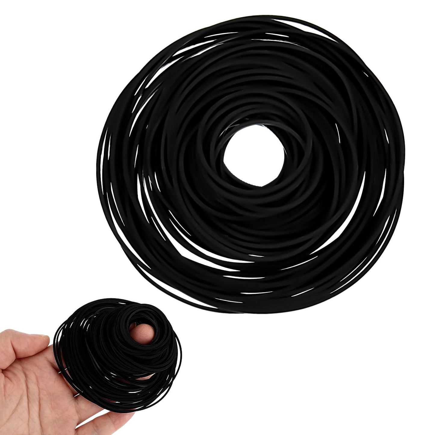 GEEHUA 100 PCS Recorder Rubber Belts, 40-135mm Cassette Recorder Repair Maintenance Mix Flat Cassette Square Tape Strap Repair Rebuild Replacement for DVD CD LD VCR Repeater Drives 1mm Width