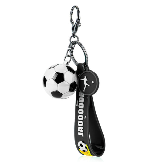 Amaxiu Soccer Keychain, Mini Soccer Design Keychain Football Game Key chain Gift Silicone Sports Key Rings Soccer Fans Cute Keyring for Boys Girls