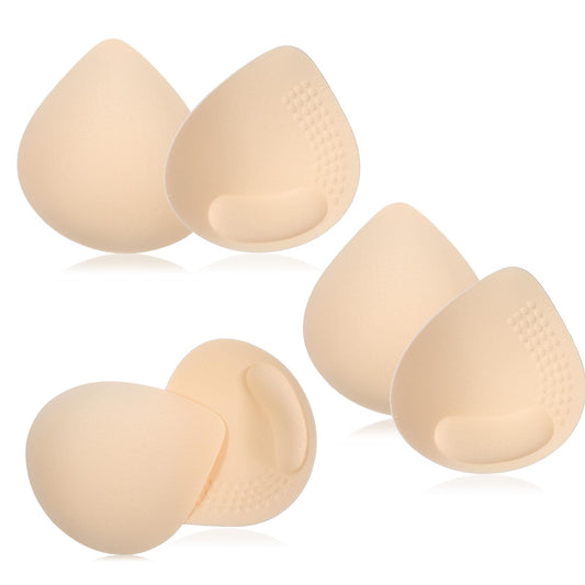 JJUNW 3 Pairs Bra Pads Inserts, Triangle Breathable Inserts Sew in Bra Cups for Dresses Sport Bras Pads Bathing Suit Inserts