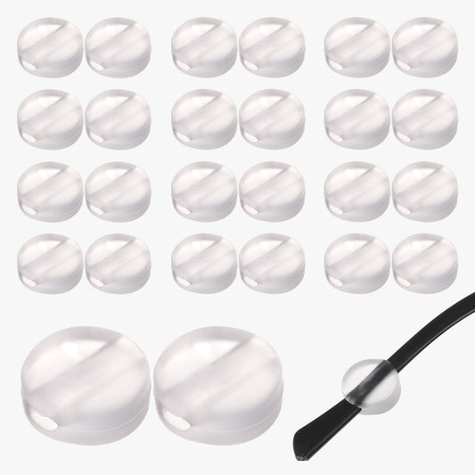 Bewudy 12 Pairs Anti Slip Glasses Ear Grips, Round Eyeglasses Temple Grips Retainer Stop Glasses Slipping Down Nose, Anti-Slip Glasses Ear Hook Grip for Sunglasses and Glasses(Transparent)