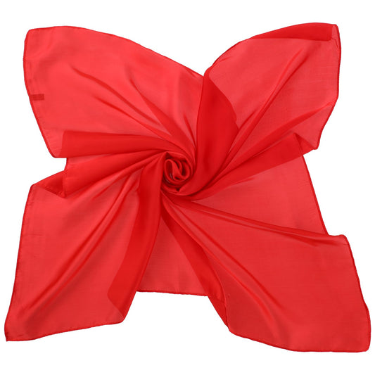 Jeffdad 27.5 Inches Square Silk Like Head Scarf, Women's Fashion Silk Feeling Scarf Solid Color Bandanas Satin Hair Scarf (Dark Red)