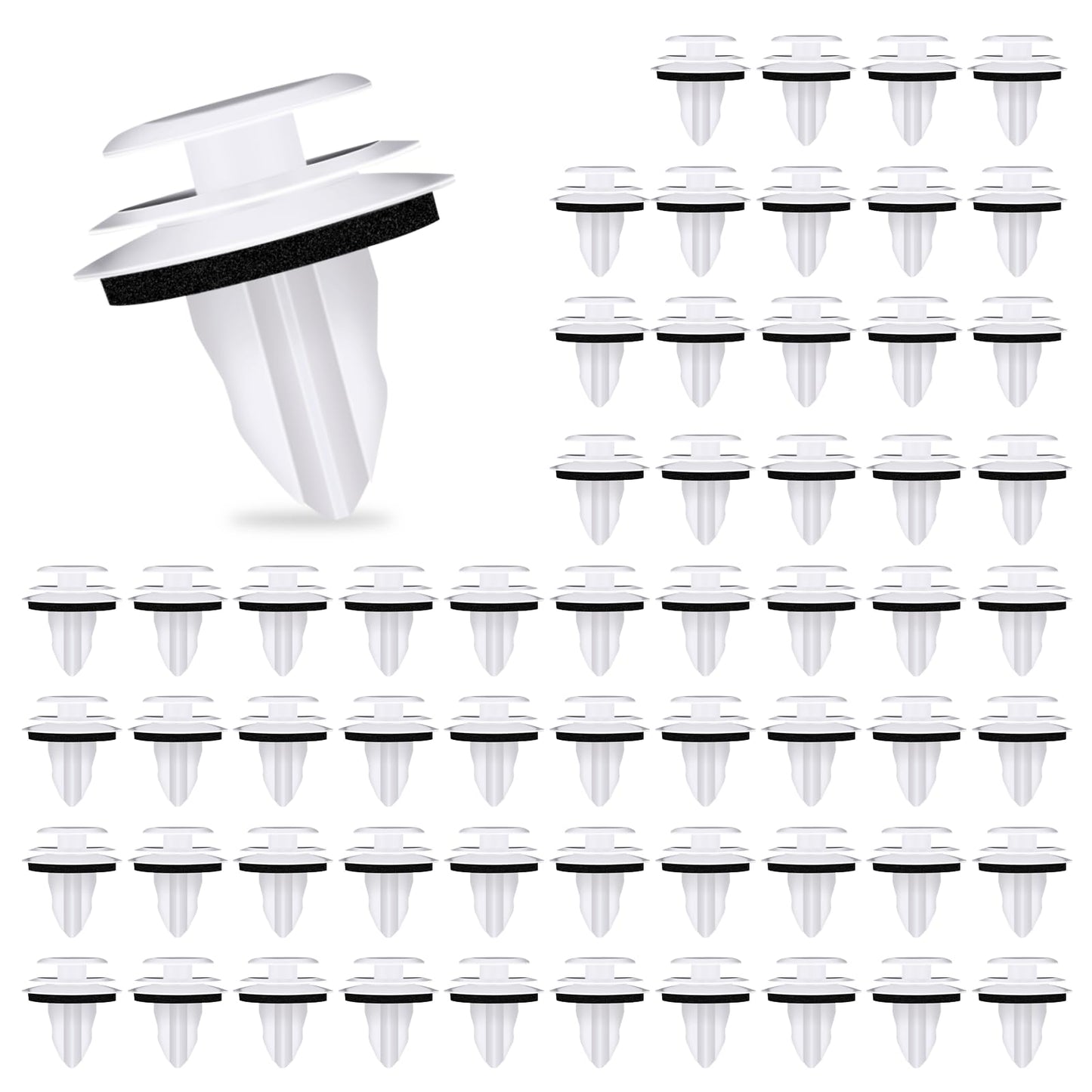 cobee 60 Pcs Door Panel Clips, Door Trim Panel Retainer Clip with Seal Ring, Car Fender Auto Bumper Dashboard Door Clip Panel Retainer Set, Door Panel Retainer Clips Fits Most Vehicles