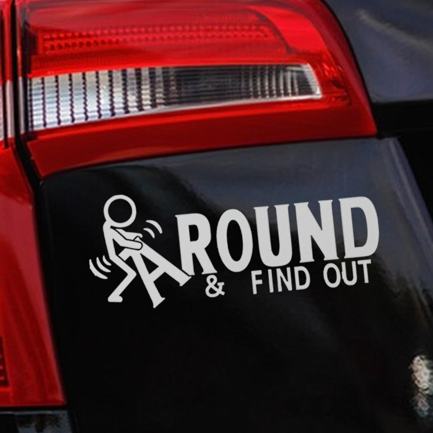TIESOME Funny Car Decals, 2 Pcs Waterproof Driving Decals Interesting Auto Stickers Truck Window Decals Bumper Sticker Funny Stick Figure Sticker for Cars Trucks Vans Walls Laptop
