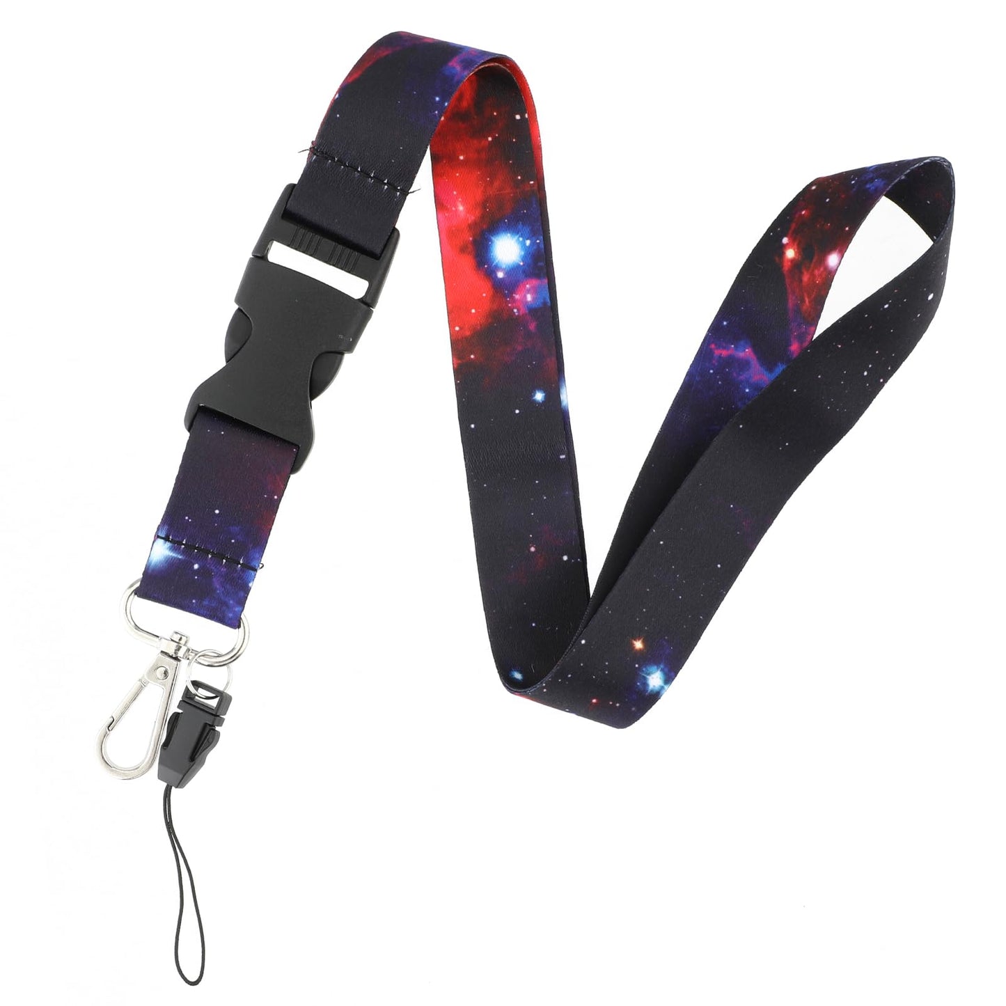 Molain Badge Lanyards with Quick Release Buckle, Starry Sky Style Lanyard with Swivel Lobster Clasp, Heavy Duty Lanyard for Keys, Mobile Lanyard for Teachers Nurse Employees Students(Starry Sky-03)