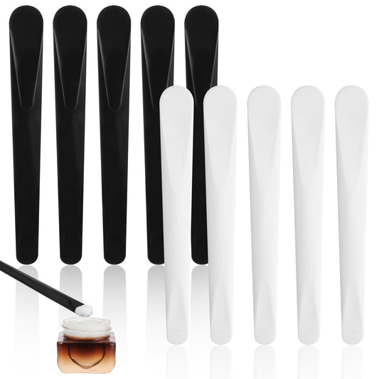 Molain 10Pcs Plastic Cosmetic Spatula Reusable Cosmetic Mask Mixing Spoon Spatulas Stick Applicator Beauty Facial Tools for Facial Skin Care DIY Mask Mixing and Sampling Tool