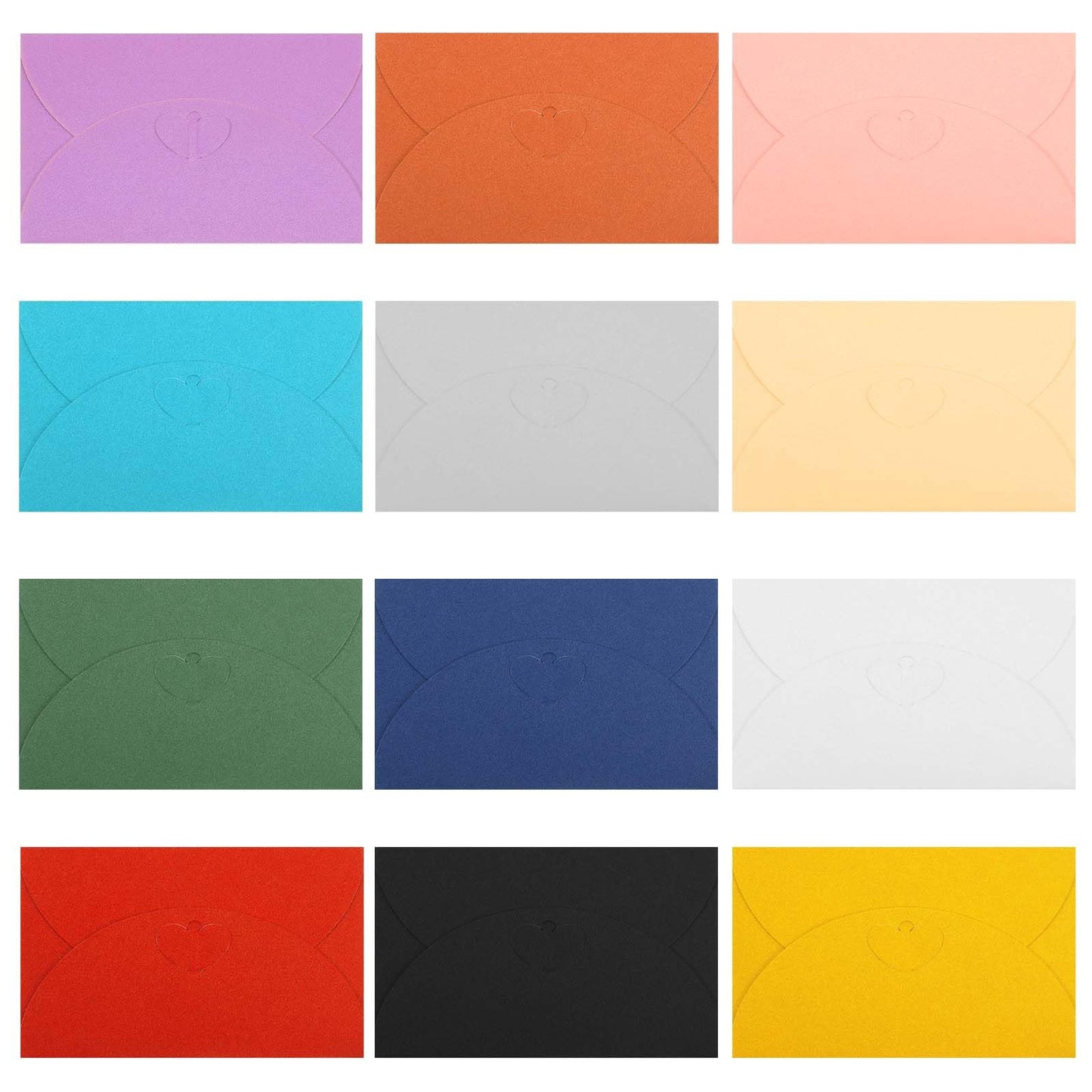 Yuanchu Pack of 12 Retro Kraft Paper Envelopes, Coloured Gift Cards Envelopes with Ribbons, Pearlescent Paper Envelopes, Long Invitation Envelopes for Wedding, Christmas, Thanksgiving Party
