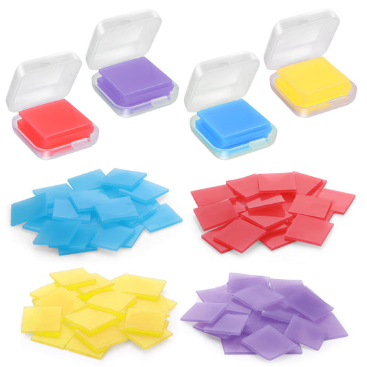 cobee 24 Pcs Diamond Paint Wax, 2.5 X 2.5cm 5D DIY Diamond Paint Colorful Glue Clay with Organizer Box for Embroidery Art Mud Supplies Accessories Painting Tool (Yellow, Red, Blue, Purple)