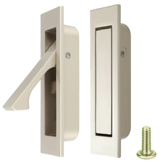 Amaxiu Pocket Door Pull Handle, Sliding Door Handles Recessed Flush Finger Pull Flush Mount Door Pull Pocket Door Hardware Pocket Door Edge Pulls for Pocket Door Closet Door Barn Door(B)