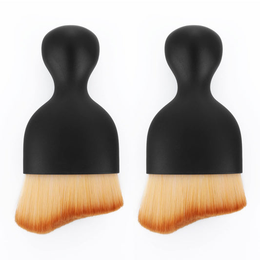 cobee Car Interior Cleaning Soft Brush - No Scratch, 2 Pack Car Cleaning Brushes Duster with Soft Bristles Dashboard Air Outlet Gap Dust Removal Brushes for Automotive Air Conditioner Vents(Style-A)