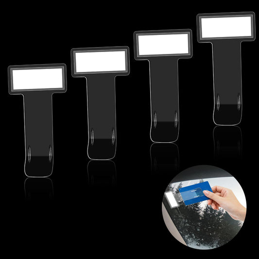 AOZUO 8-Piece Parking Permit Holder Windscreen of the Car, Transparent Car Accessories Clip Ticket Folder, Car Parking Permit Holder Windscreen, Easy Pass Sticker Holder