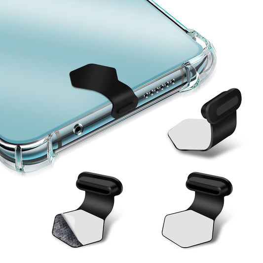 Giantree Type-C Dust Plug, 3 Pcs Pentagonal Silicone Dust Plug USB C Anti-Dust Cover Charging Port Cover Type-C Silicone Anti-Dust Plugs for Smartphone Laptop