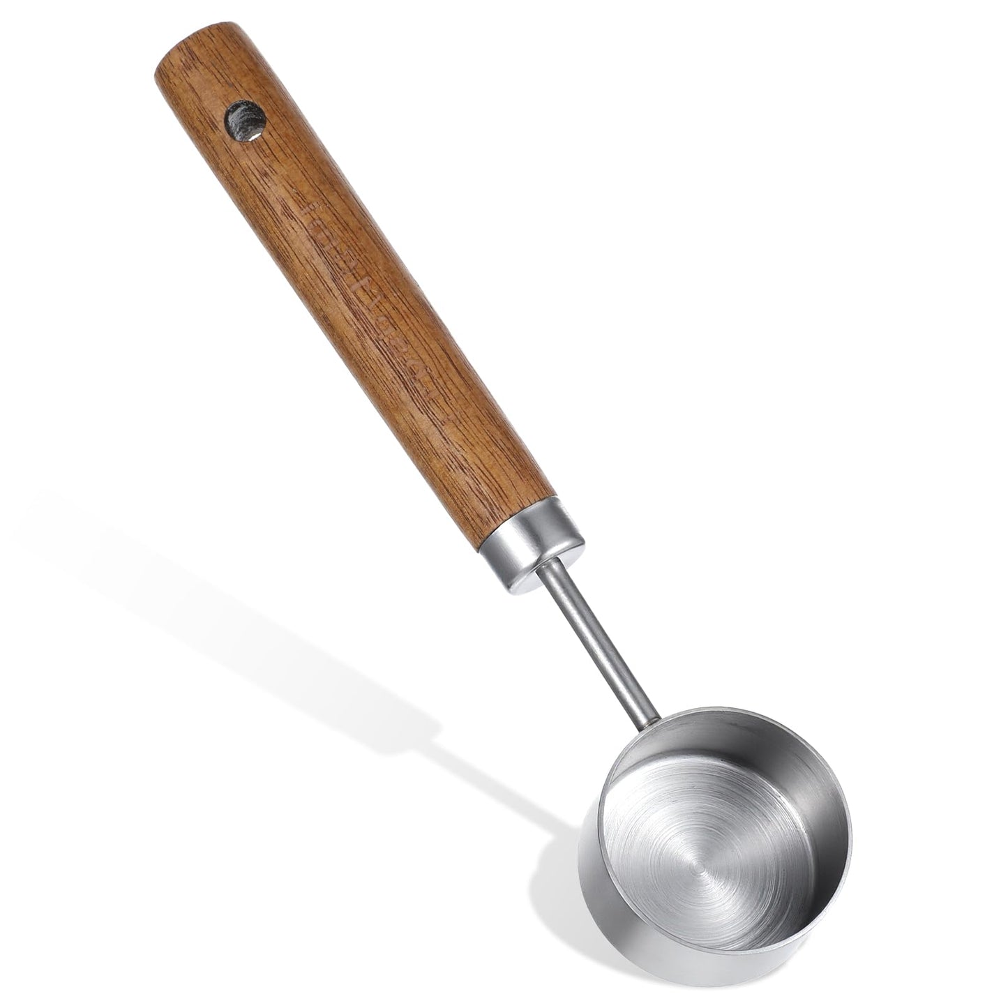 XLIUAX Coffee Measuring Scoop Spoon, 15ml Stainless Steel Wooden Coffee Spoon for Coffees, Tea, Ground, Cocoa & Kitchen Use
