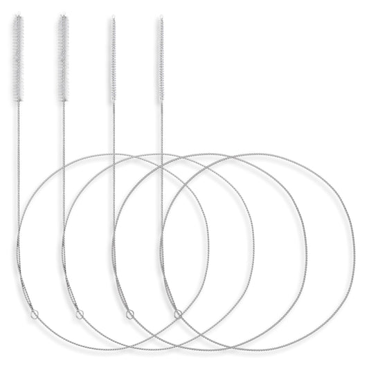 cobee 4 Pcs Straw Cleaner Brush Extra Long, 1m/39in Wire Tube Brushes with Soft Nylon Bristles Head, Wire Brush Pipe Cleaning Brush for Cleaning Feeding Tubes Bottles Straw(Diameter 0.65cm and 1.2cm)