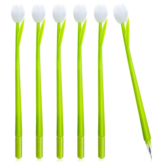 Molain Color Changing Flower Pens, 6 Pieces Cute Pens 0.5 mm Gel Ink Rollerball Pen Creative Pen for School Home Office, Back to School Gifts Kids Teachers Gift