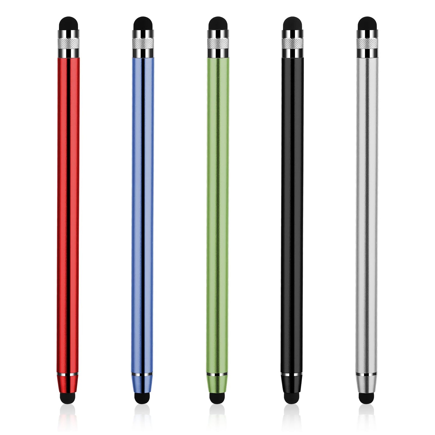 Andibro 5 Pack Dual-end Stylus Pens for Touch Screens, High Sensitivity Silicone Stylus Drawing Stylus Pens Compatible for Smartphones and Tablets All Universal Touchscreen Devices(colorful)