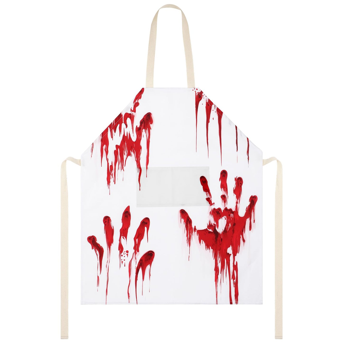 simarro Halloween Bloody Apron, Trick or Treat Party Decoration Supplies for Cosplay Costume Prank Props (56x78cm with Pocket)