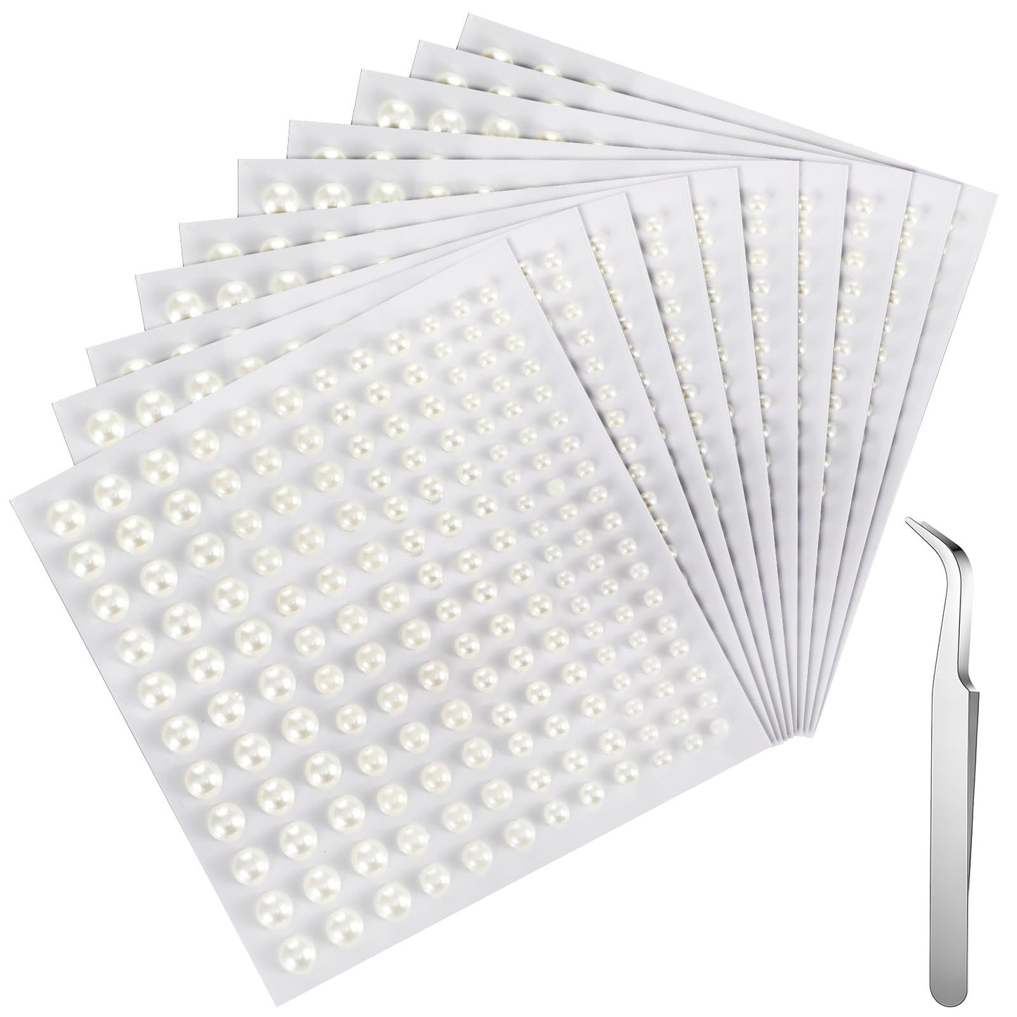 Yuanchu Pack of 1650 Adhesive Half Beads