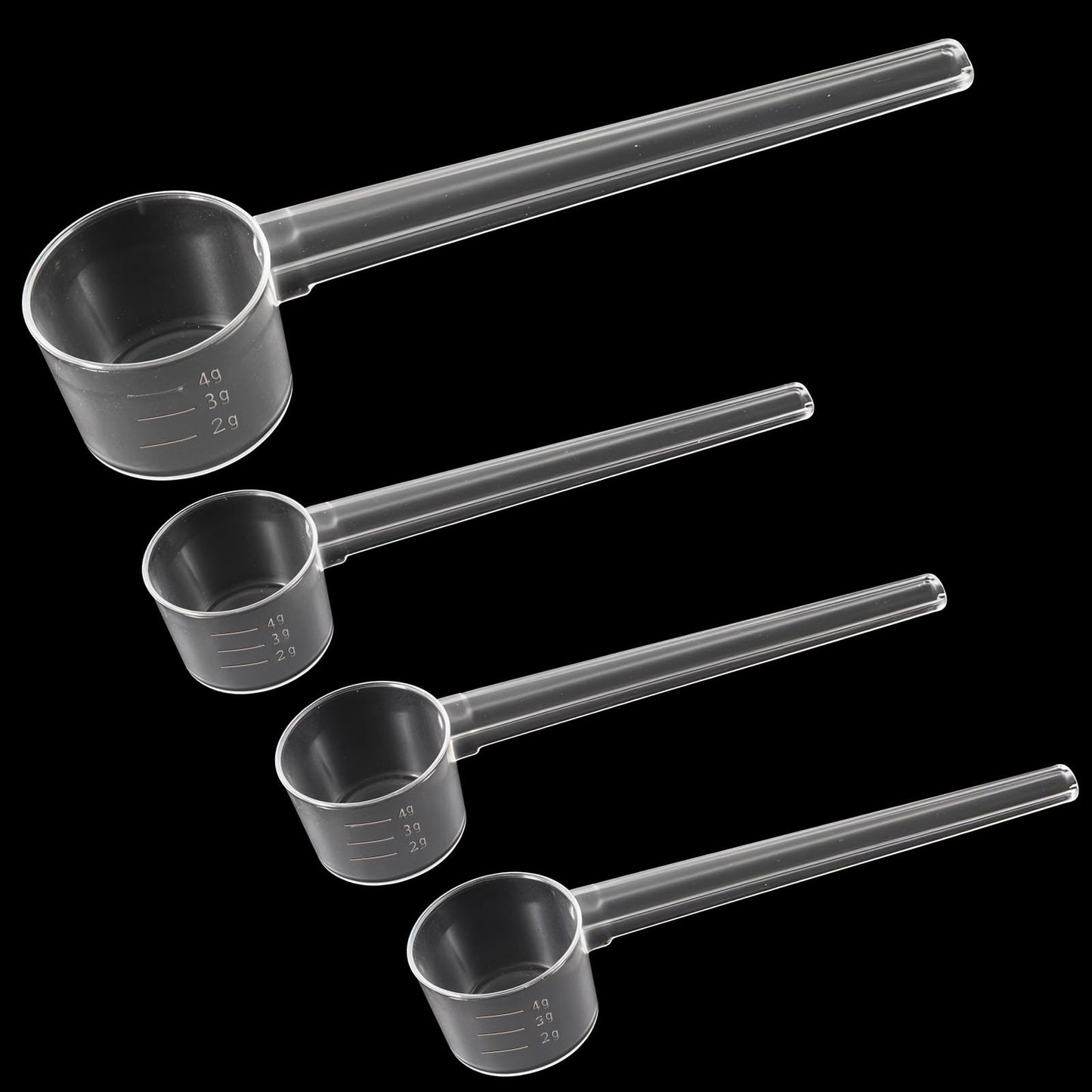 Giantree 4 Pcs Measuring Scoop, Washing Powder Scoop, 2g, 3g, 4g, 5g Scoop for Powder, Protein Scoop 5g Scoops 5 Gram Scoop for Protein Creatine Liquids Cooking Fitness Kitchen