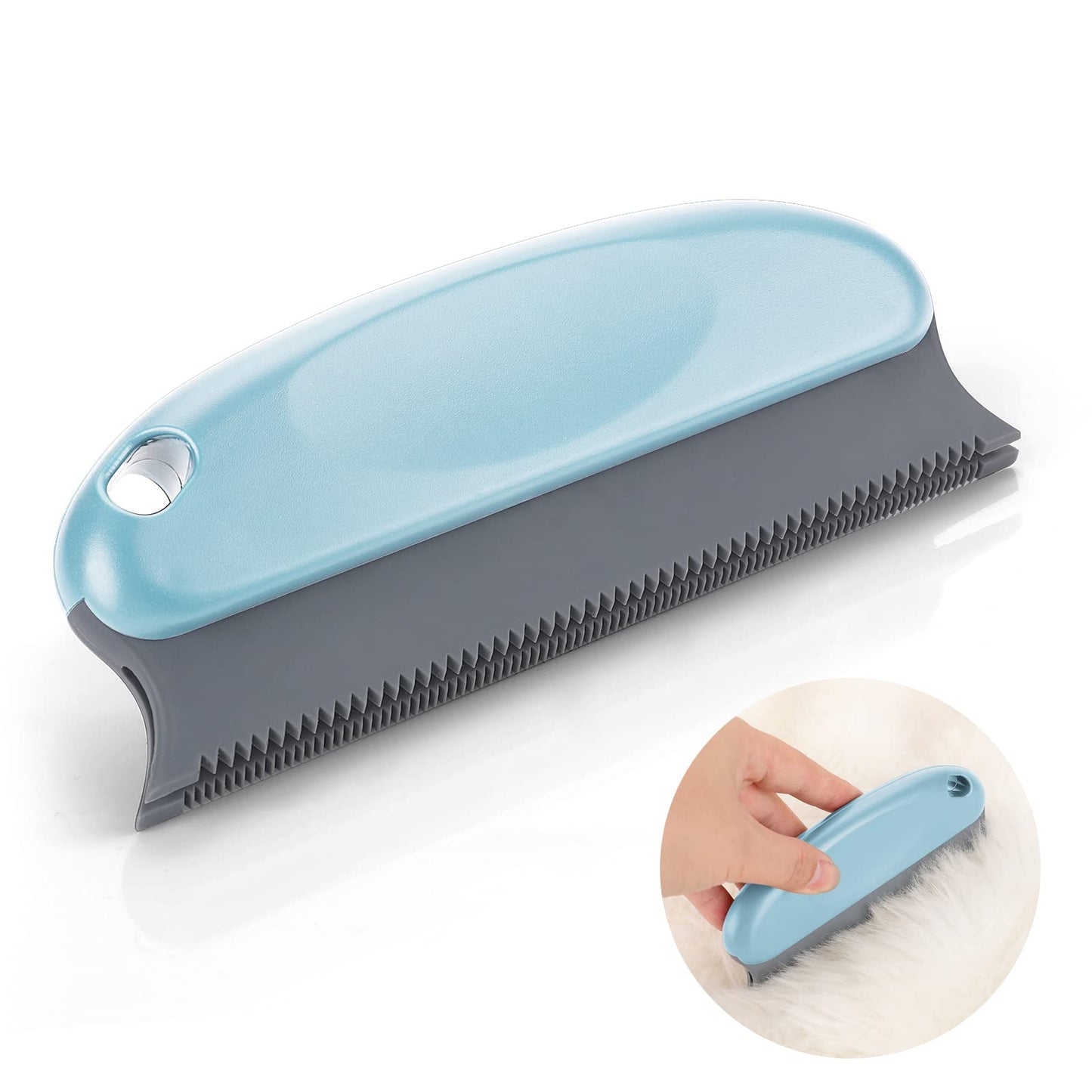 cobee Pet Hair Remover Brush, Pet Hair Detailer Dog Lint Remover Brush Cat Hair Remover Comb Rubber Brush Fur Hair Removal Products for Couch Furniture Carpet Clothing Blankets Car Bed(Light blue)
