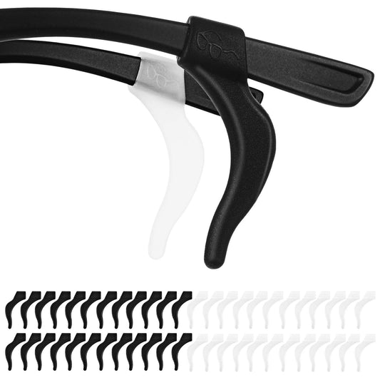 JIEYAO 24 Pairs Glasses Ear Grips, Anti Slip Silicone Ear Hook, Eyeglasses Ear Cushion Stop Glasses Slipping Down Nose Eye Glasses Temple Tips Sleeve Holder Eyeglass Retainer for Sunglasses Glasses