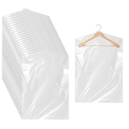 Amaxiu Garment Bags for Hanging Clothes, Dust-Proof Clothes Covers 20pcs Clear Plastic Garments Dry Cleaner Bags for Closet Home or Travel Storage Gowns Coats Jacket Suits Dress(47.2 x 23.6 Inches)