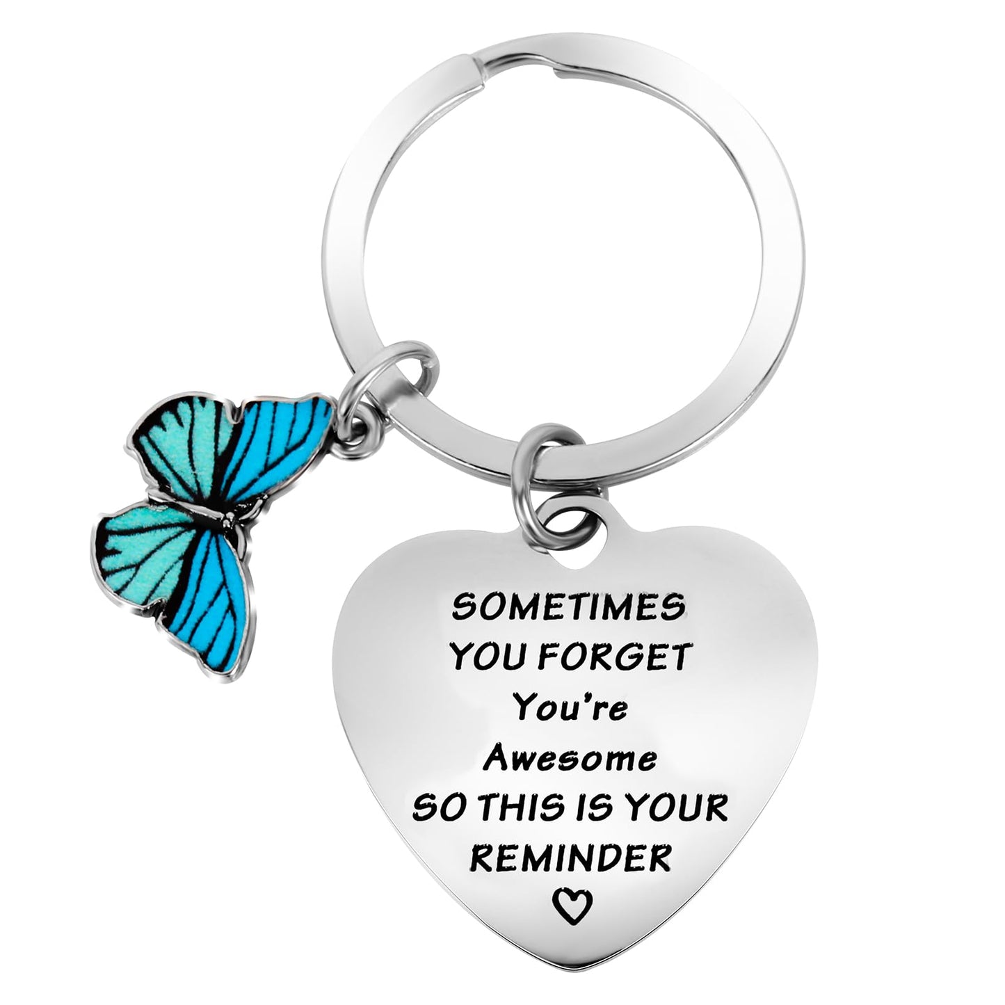 Amabro Inspirational Keyring Gifts for Women, Motivational Keychain Encouragement Thank You Appreciation Gifts for Mother Colleague Coworker Boss Teacher(Blue)