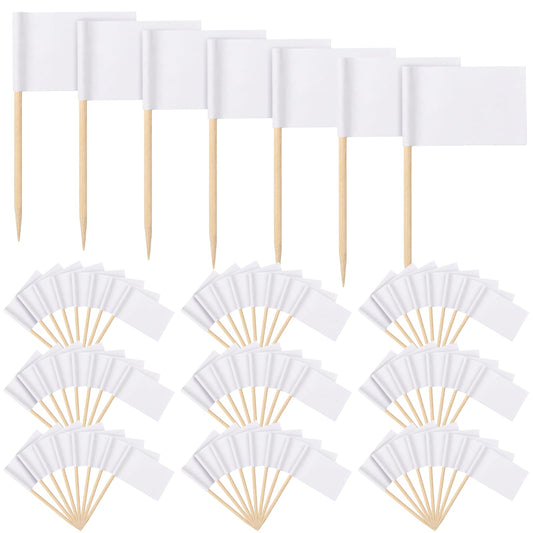JJUNW 200 Pack Blank Toothpick Flags, Small Blank Flag for Board, Blank-Cupcake Topper Cheese Labels for Charcuterie Board Cupcake Sandwiches Appetizers Cheese Markers