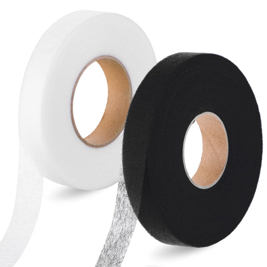 Andibro 2 Rolls 64m/210Feet Iron On Hem Tape for Trousers,Iron-On Hemming Tape No Sewing Hem Tape Fabric Fixing Tape Fabric Fusing Tape Alteration Hemming Tool for Pants Jeans Trouser Skirt Clothes(B)