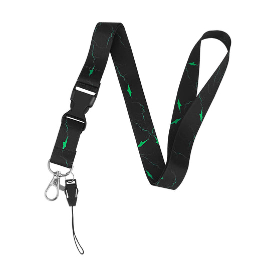 Molain Badge Lanyards with Quick Release Buckle, Heavy Duty Black Lanyard with Swivel Lobster Clasp, Neck Marble Lanyard for Keys for Teachers Nurse Students