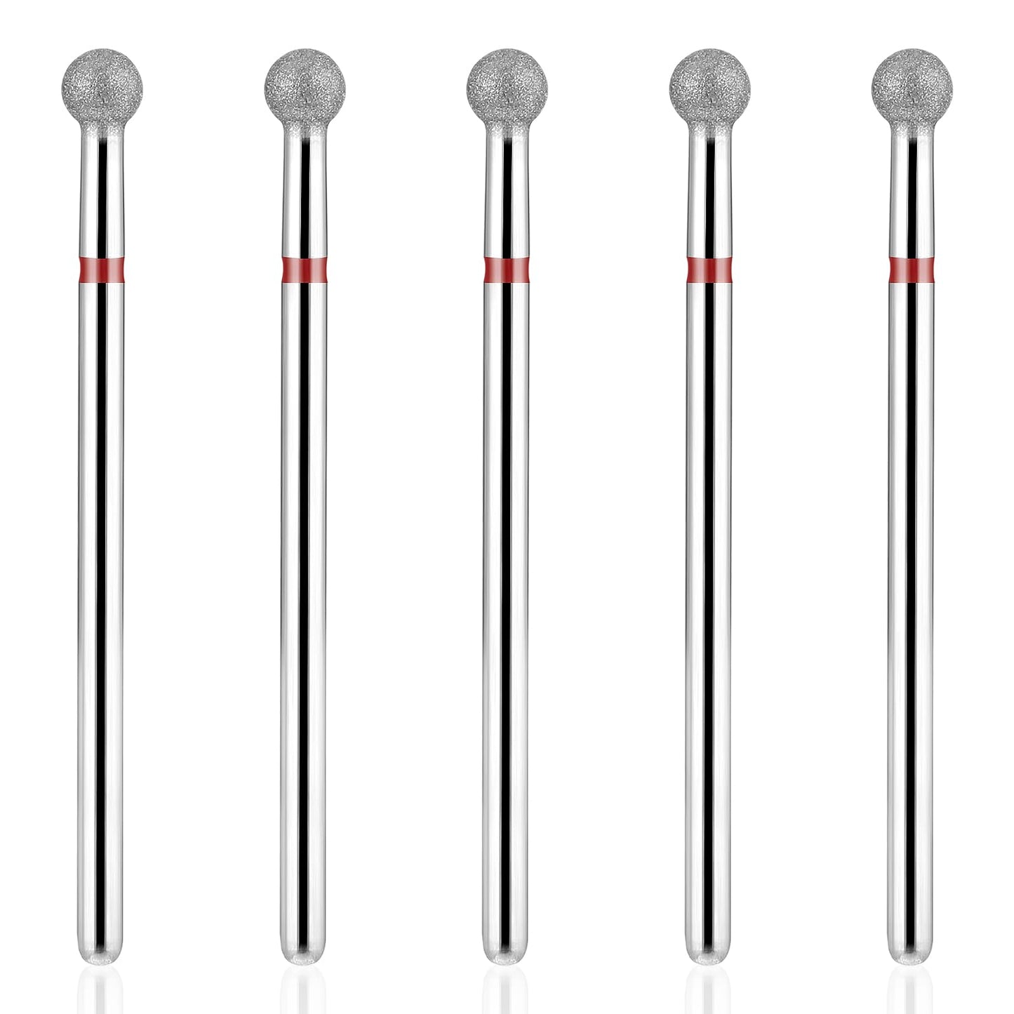 Molain 5 PCS Cuticle Drill Bits for Nails, Cuticle Bit for Nail Drill, Diamond Nail Drill Bits for 3/32''Electric Nail File Machine Pedicure Tool Manicure Nail Salon Supply