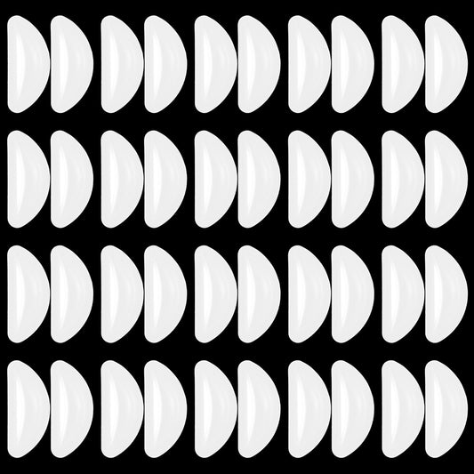 JIEYAO 20 Pairs Anti-Slip Eyeglass Nose Pads, White Adhesive Nose Pads Silicone Glasses Nose Grips Glasses Nosepads Replacement Nose Pads for Glasses Sunglasses