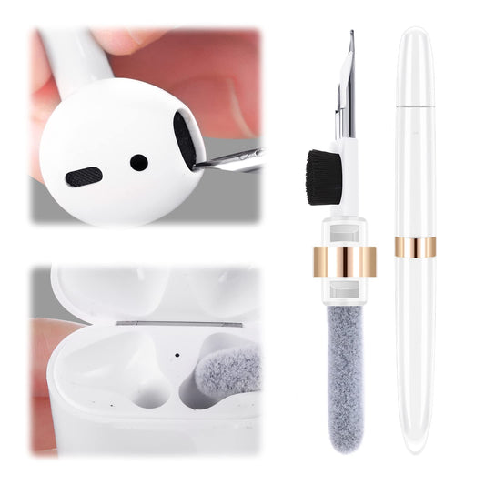 cobee Bluetooth Cleaning Pen, 3 in 1 Earbuds Cleaning Pen Multifunction Earphone Cleaning Kit Headphones Cleaner Cleaning Kit for Computer, Camera Mobile Phone Earphone
