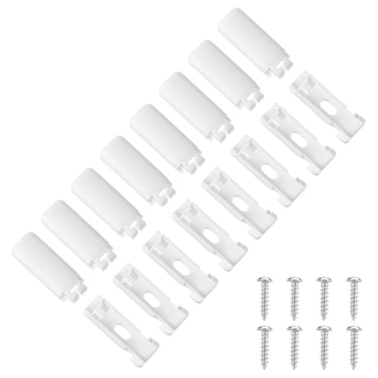 AOZUO Pack of 6 Pleated Tension Shoes, Pleated Fastening Replacement Parts, Clamp Support, Pleated Bracket for Drilling, Clamping Shoes, Klemmfix for Tensioned Pleated Blinds