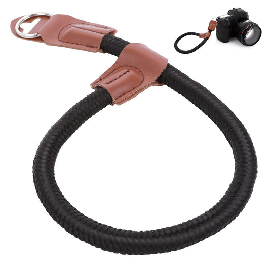 cobee Camera Wrist Strap, Hand Wrist Strap Lanyard for Camera Heavy-Duty Nylon Camera Hand Strap with PU Protection Grip for Photographer Adjustable Quick Release Wristband DSLR SLR Mirrorless Cameras