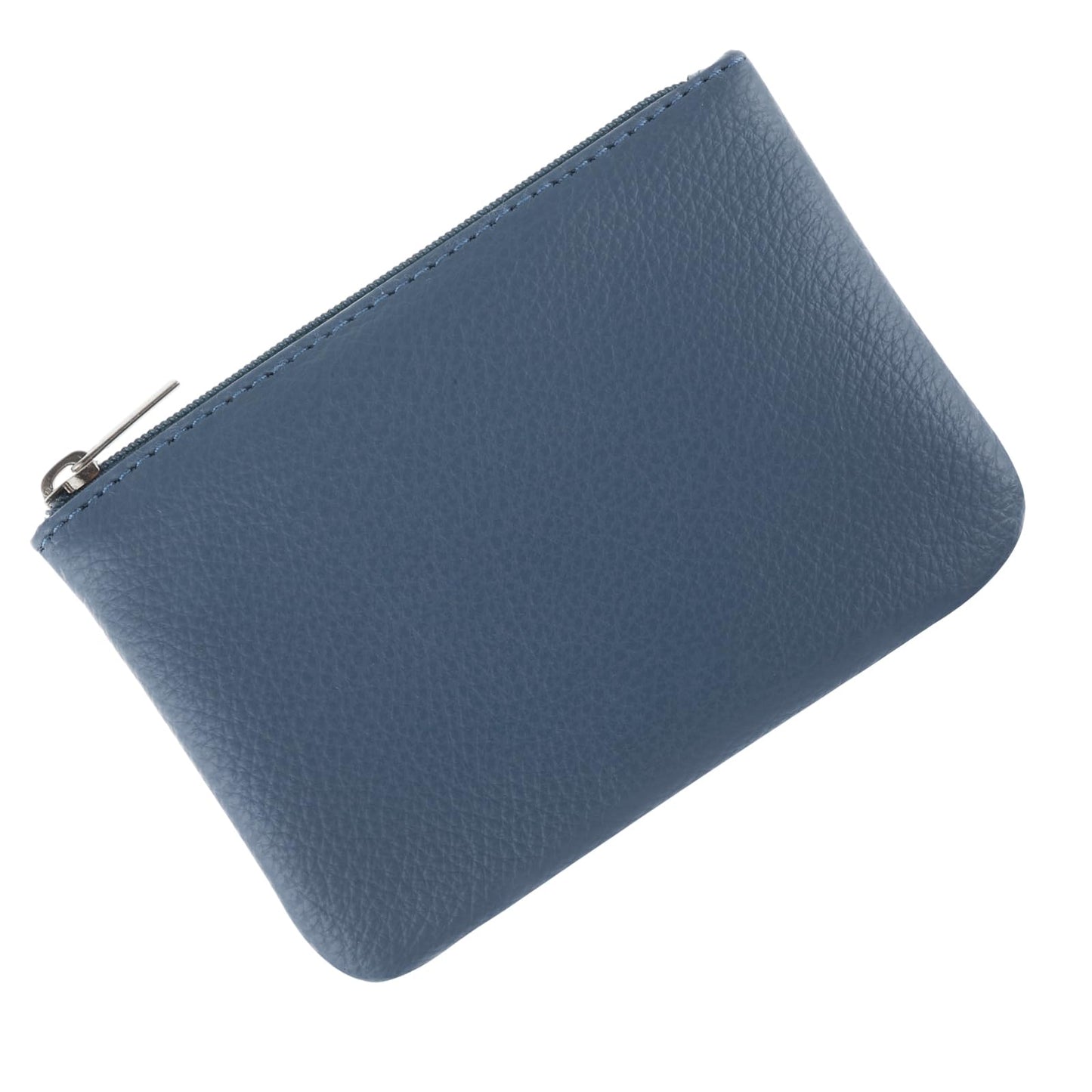 simarro Coin Purse, Vegan Leather Lychee Pattern Zipper Change Purse Portable Coin Wallet Mini Change Holder for Women Coin Pocket for Women Credit Card Folded Bills ID Key Headset Lipstick(Blue)