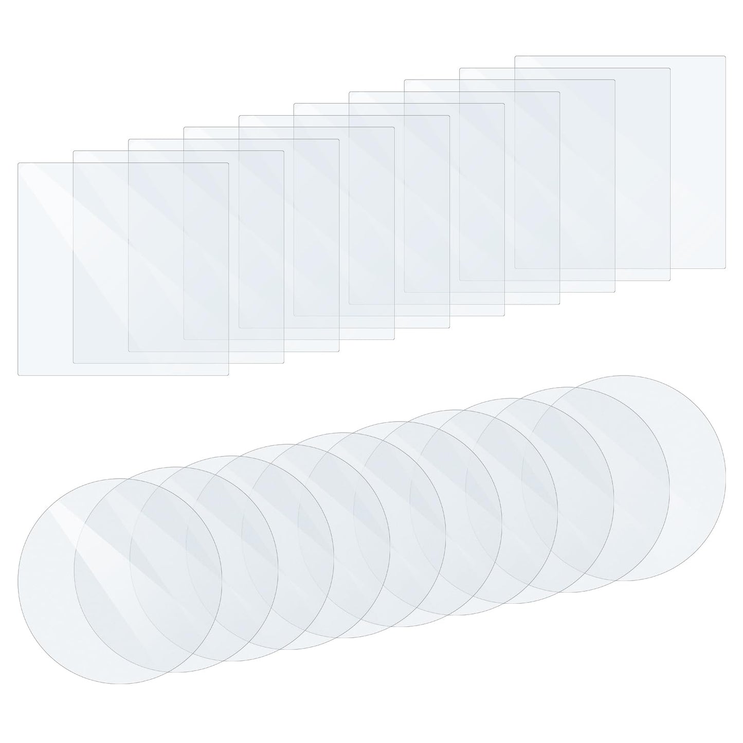 WJIAAA Pack of 20 TPU repair patches, transparent, square, round, waterproof repair patches for down jackets, air mattresses, inflatable boats, tents