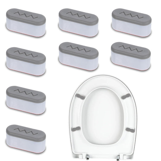 Giantree 8Pcs Toilet Seat Bumpers, Bidet Toilet Seat Bumpers for Use with Bidet, Strong Adhesive Bidet Attachment Universal Buffer Toilet Lid Rubber Bumpers for Home, Hotel, Hospital(8Pcs)