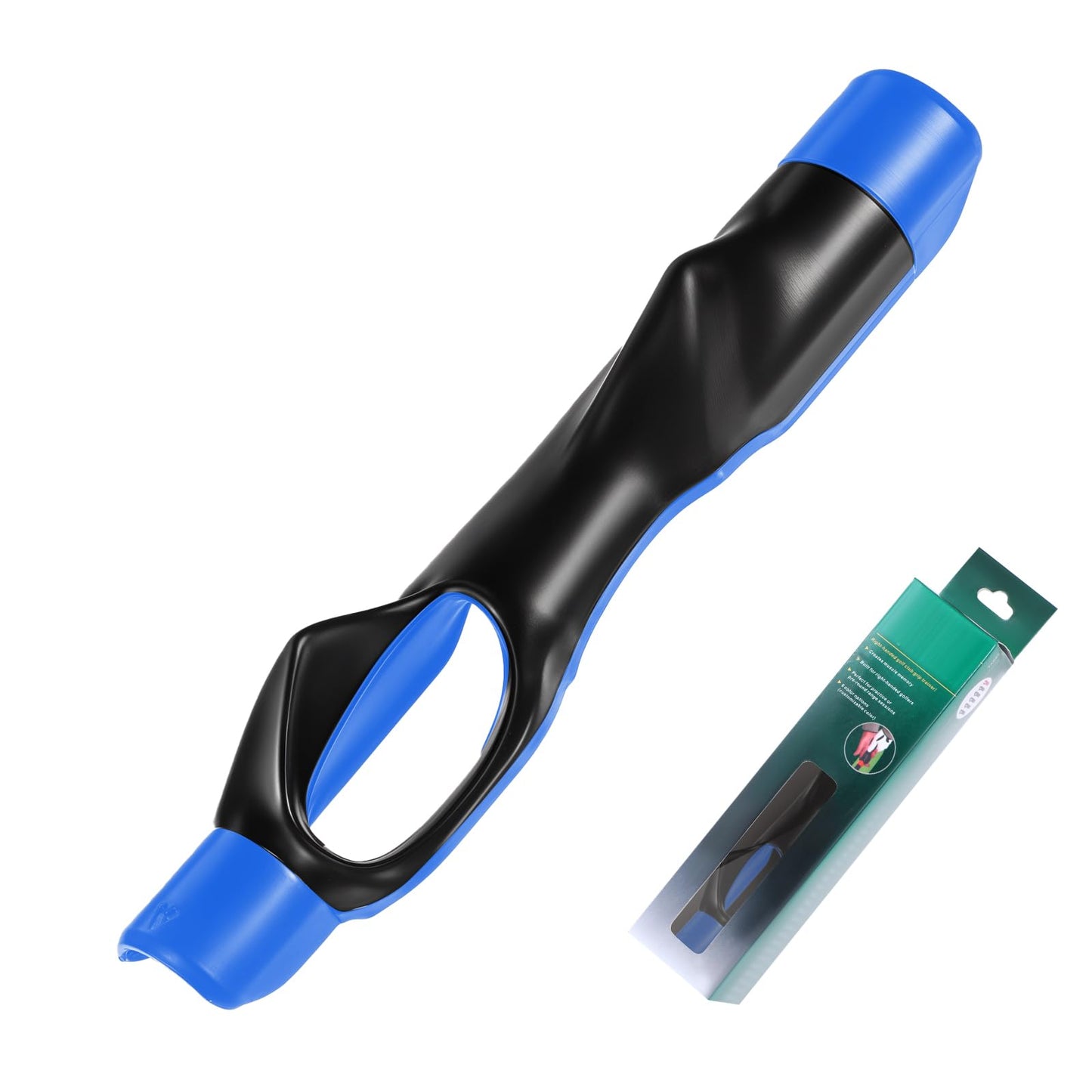 HJZHII Golf Grip Trainer, 6in Golf Training Aid Right Hand Golf Swing Trainer Golf Practice Tool to Help Train Correct Hand Position for Beginner Learn (Black+Blue)