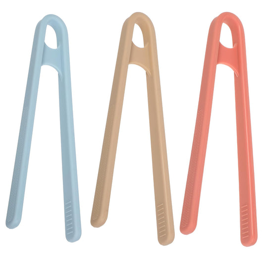 AOZUO Silicone Small Tongs, Mini Cooking Tong, Colorful Serving Kitchen Grippers 5.5 Inch 3 Colors Food Tongs with Silicone Tips for BBQ Appetizers Popcorn Candy Ice Cube Fruits Sugar Salad Snacks