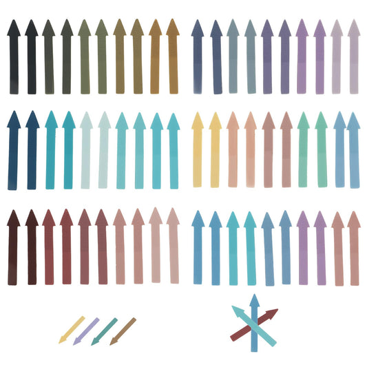 Molain 1200Pcs Page Markers Colored Sticky Tabs, Translucent Arrow Flags for Page Marking, Fluorescent Flags Sticky Index Tab Stickers for Notebooks, Small Sticky Notes Flags(Morandi)
