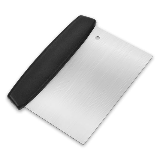 MBAIYO Premium Dough Cutter, Large, Dough Scraper, Stainless Steel Dough Card, 16.5 cm Bench Scraper with Non-Slip Handle, Dough Spatula, Scraper, Dough Separator, Multi-Purpose Kitchen Scraper for