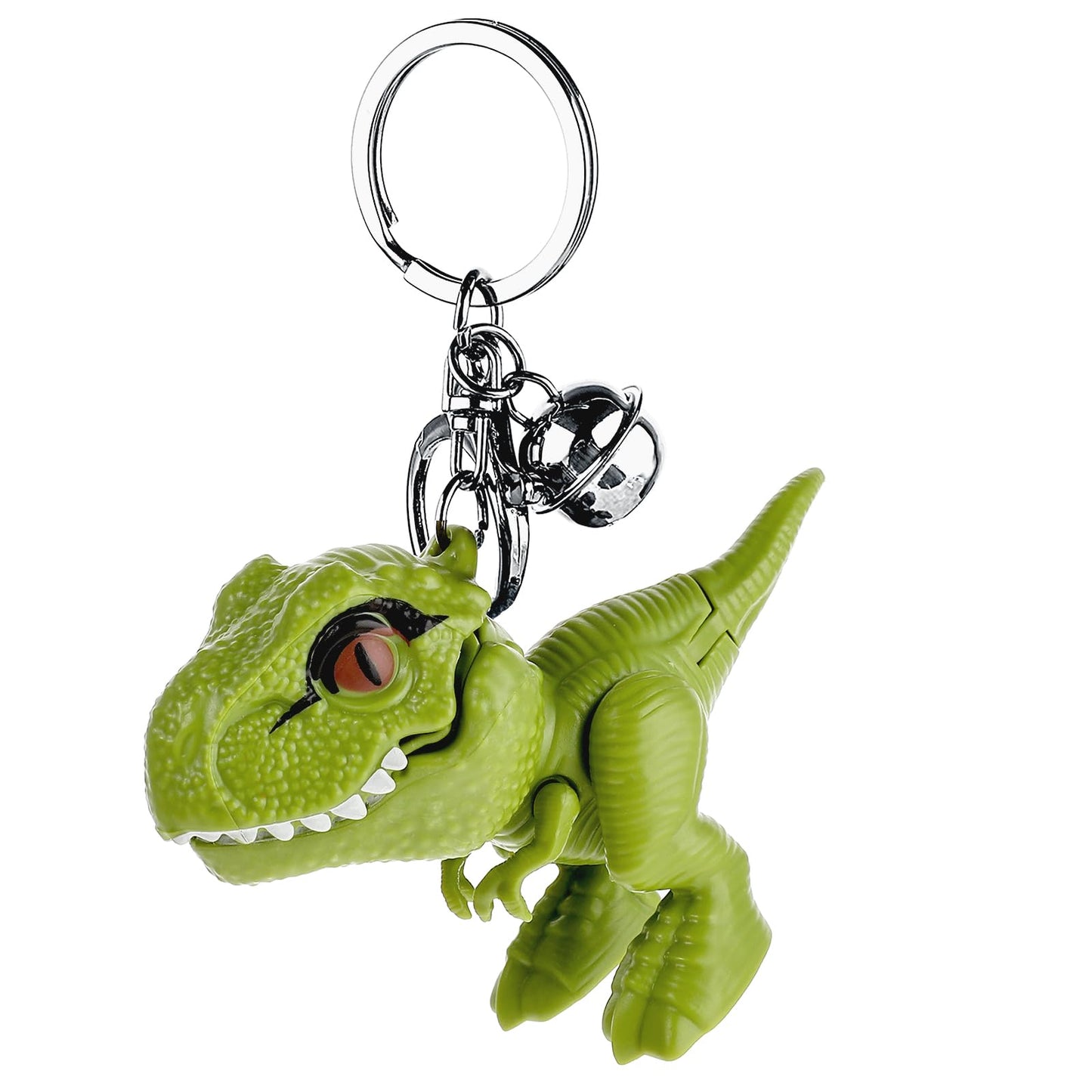 cobee Cute Dinosaur Keychain, Kawaii Cartoon Gift Key Chain Movable Dinosaur Car Keychains for Women Men Backpacks (Light Green)