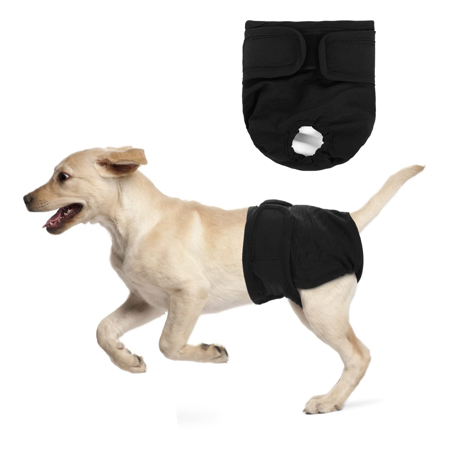 cobee Female Dog Nappies, Dog Sanitary Napkins, Absorbent Leakproof Female Dog Wrap Washable Wraps Panties Pet Dog Underwear Dog Menstruation Underwear Dog Sanitary Nappies Period Underpants(S Size)